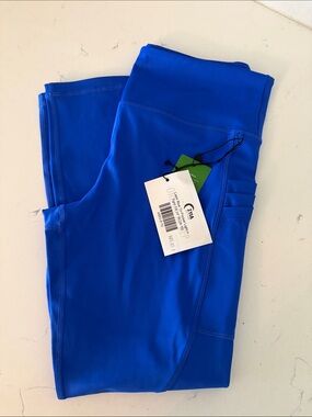 ZYIA Cobalt Blue High-Waist Leggings with Side Pocket